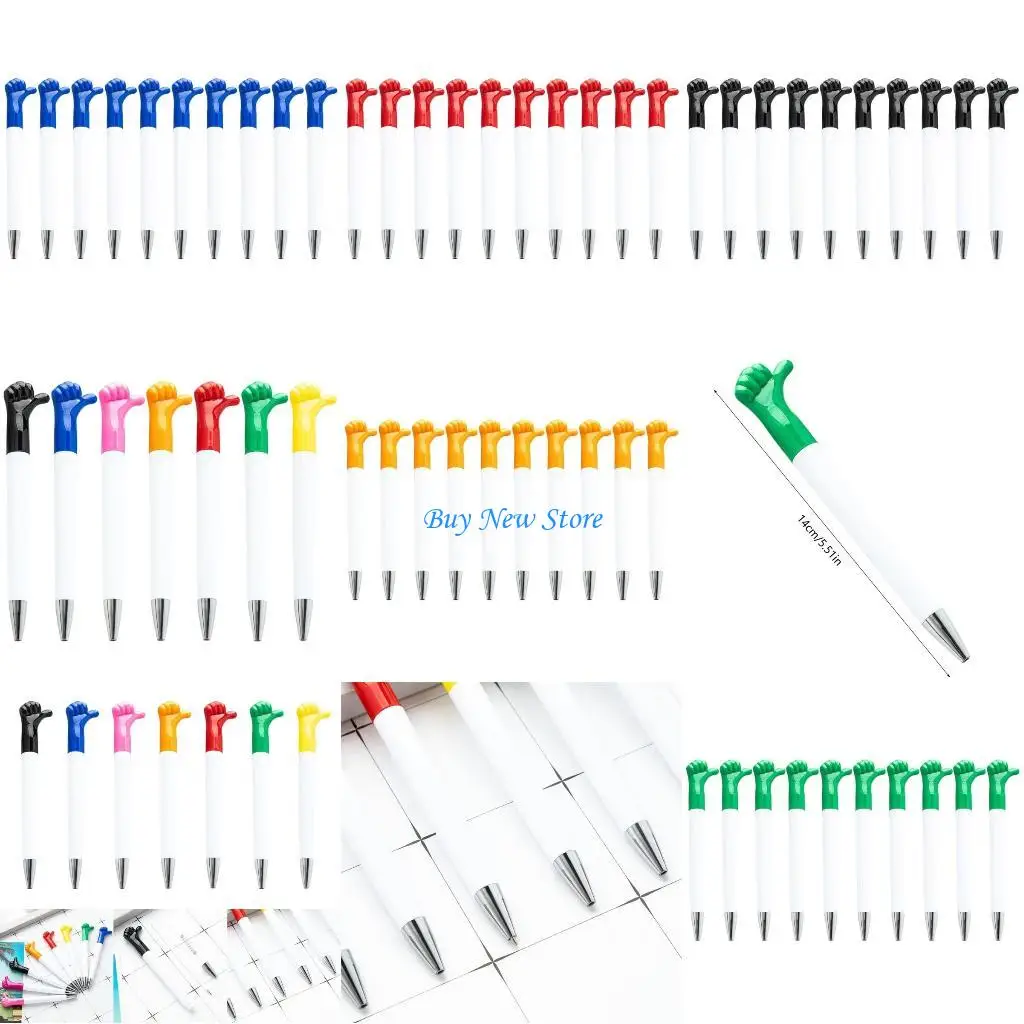 

20CE 10x/Set Funny Hand Gesture Pen Ballpoint Pen Smooth Writing Pen Thumb Up Pen