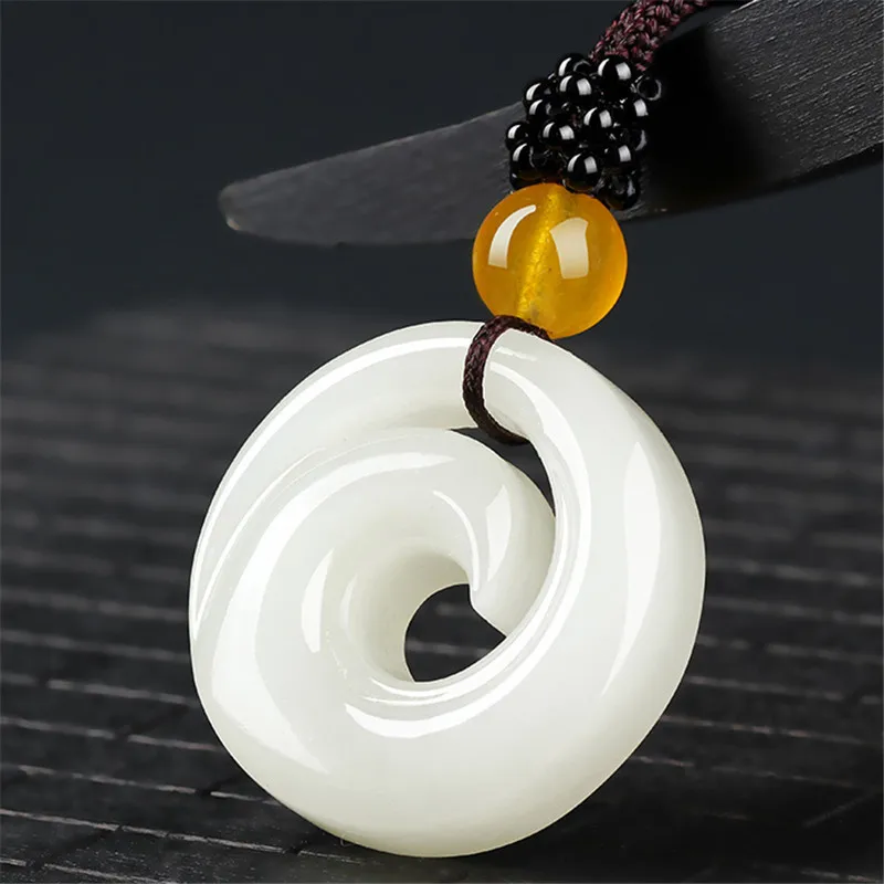 

Guyunzhai Hetian Jade White Jade Pendant Men's and Women's Jade Pendant