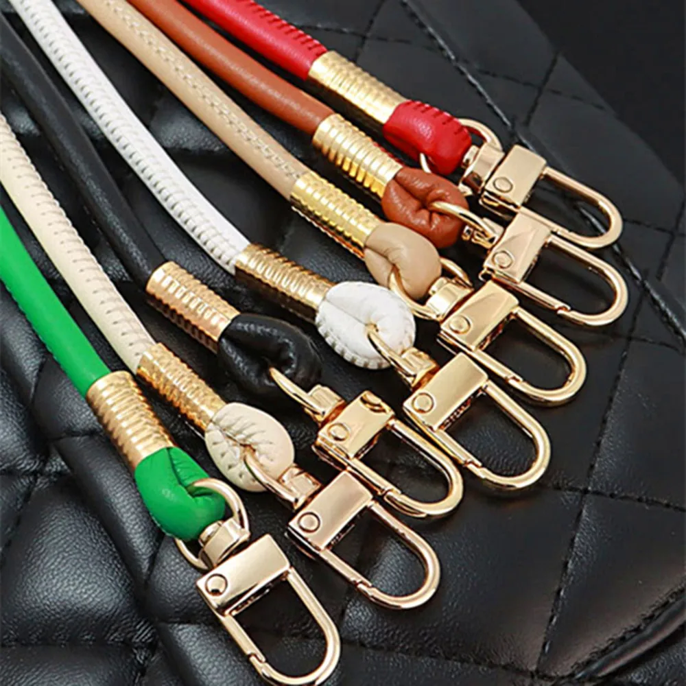 120cm Handcraft Bags Strap Round Band Shoulder Strap Bag Belt Shoulder Strap Belt Crossbody Strap PU Leather DIY Replacement