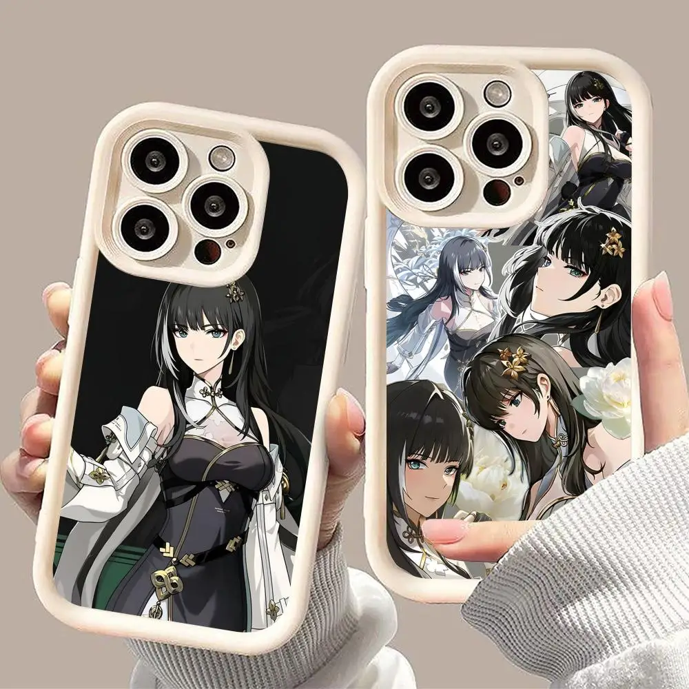 

Чехол для телефона Wuthering Waves Baizhi для iPhone 17 16 15 14 13 12 11 Air Pro Max Plus, утолщенный, из ТПУ, разноцветный, красивый