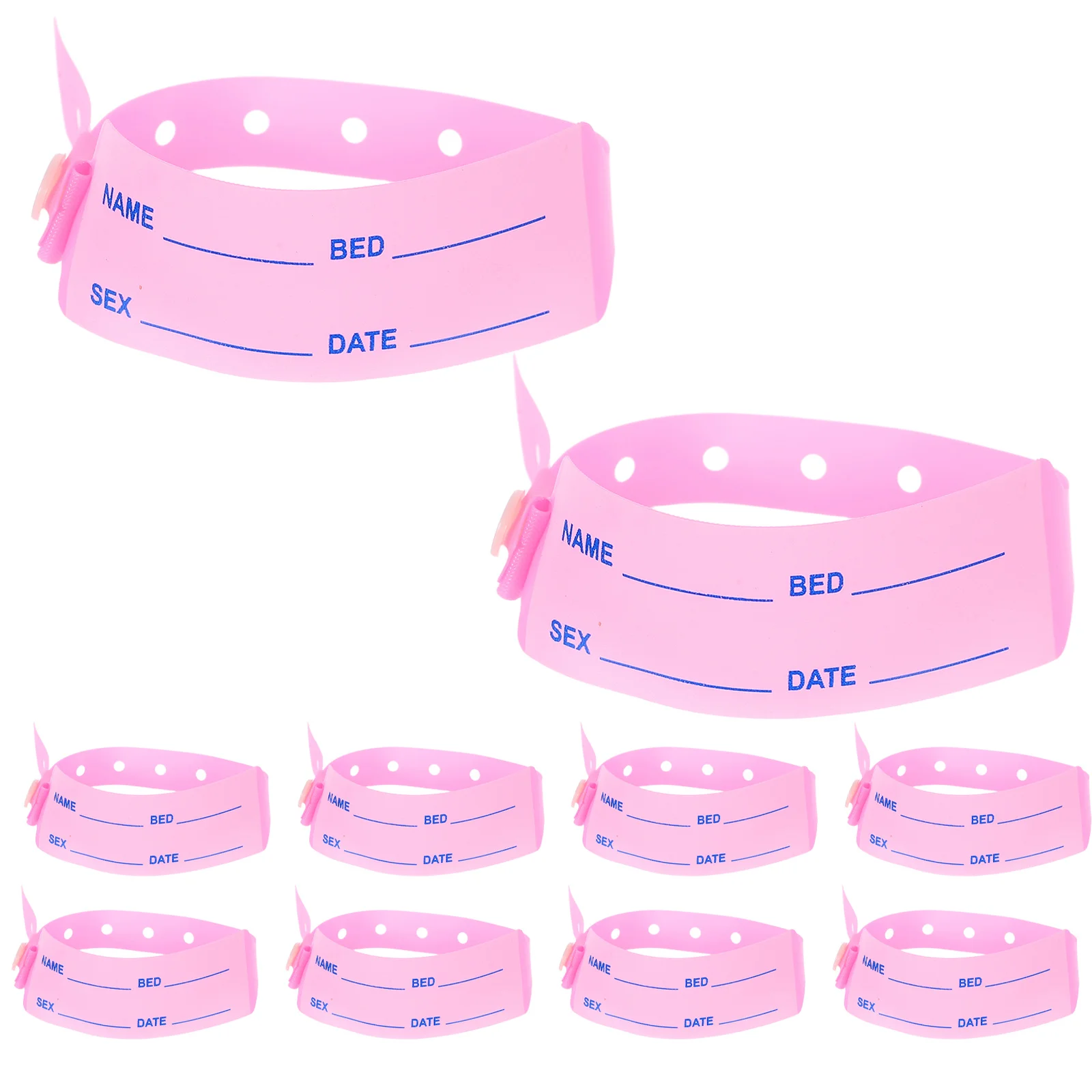 100 قطعة معصمه الهوية المريض Id العصابات البلاستيكية مقاوم للماء المتاح الأساور الطبية للدخول الرعاية التمريضية في المستشفى