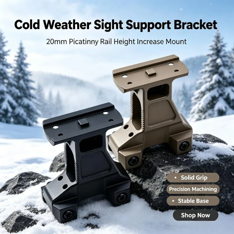 20mm Picatinny Rail Raised Mount Base Universal Height Boost Sight Spacer Stabilizer Support Bracket