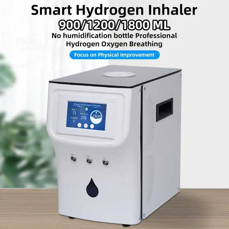 New SPE PEM Hydrogen Inhaler 900-1800ml/min Household Hydrogen Breathing Machine CE Certified