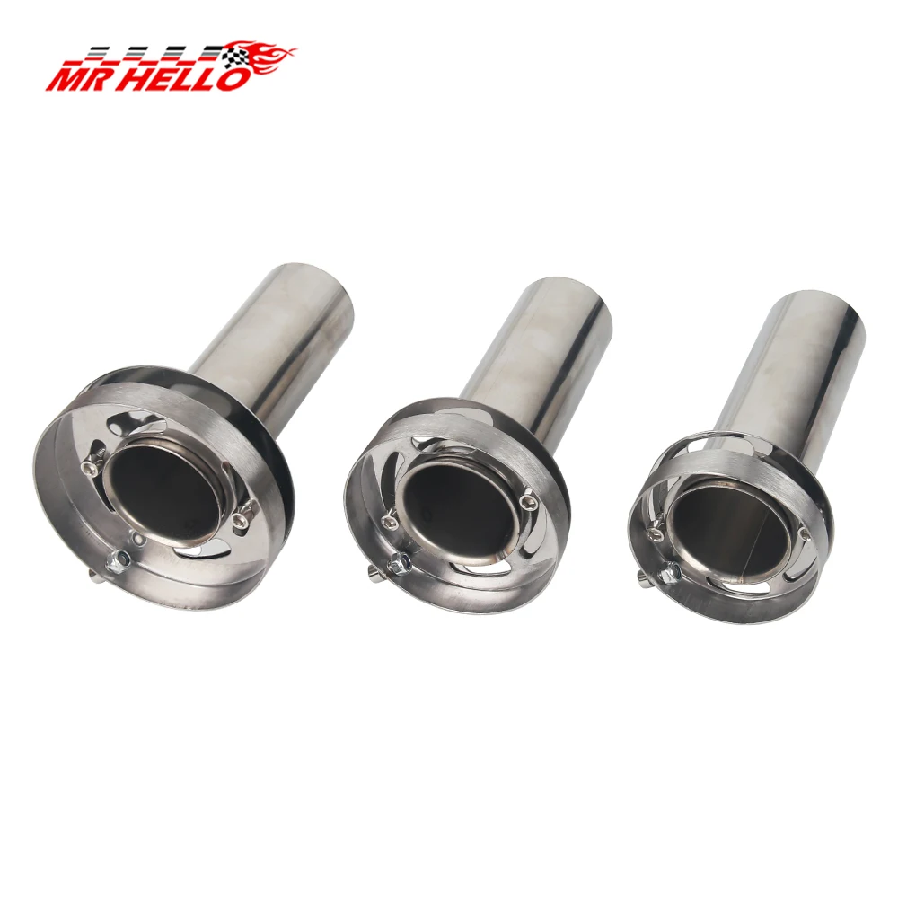 Silenciador de escape cromado inoxidable para coche, Universal, ajustable, 85mm, 3,5 \
