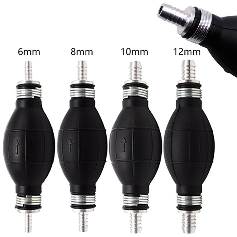 6/8/10/12mm Universal Rubber Manual Liquid Oil Transfer Pump Petrol Diesel Hand Primer Bulb Fuel Pump for Car Marine Outboard