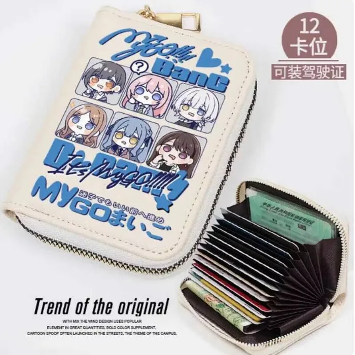 

Anime Bangdream Mygo FS Wallet PU Purse Card Coin Zipper Cash Holder Bag Cosplay Gift B2107 Anime