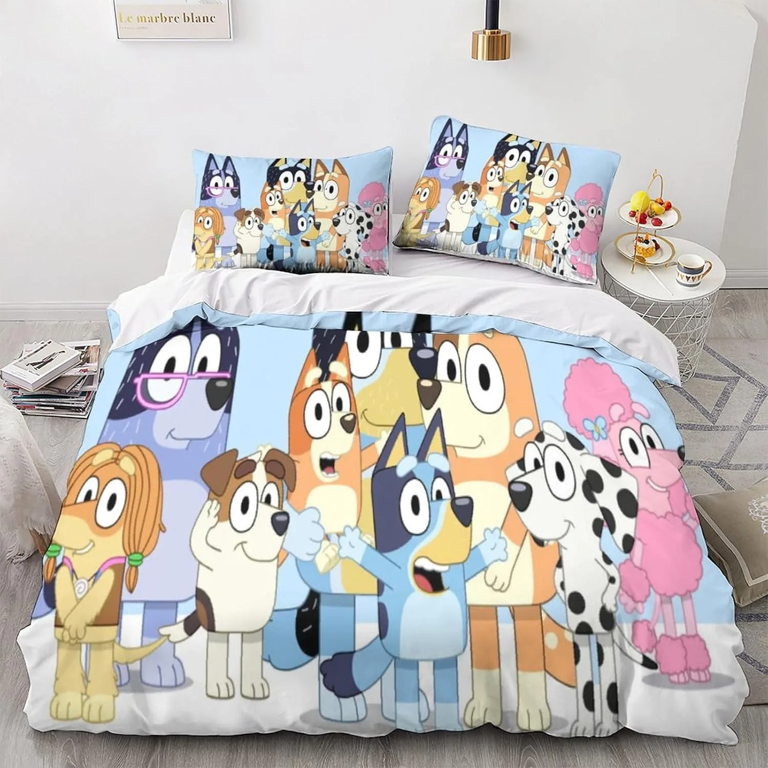 Duvet Cover B-Bluey 3D Exquisite Cartoon B-Bingo Digital Printing Bedding Set Comforter Bed Youth Home Decor Kids Boys Gift ﻿