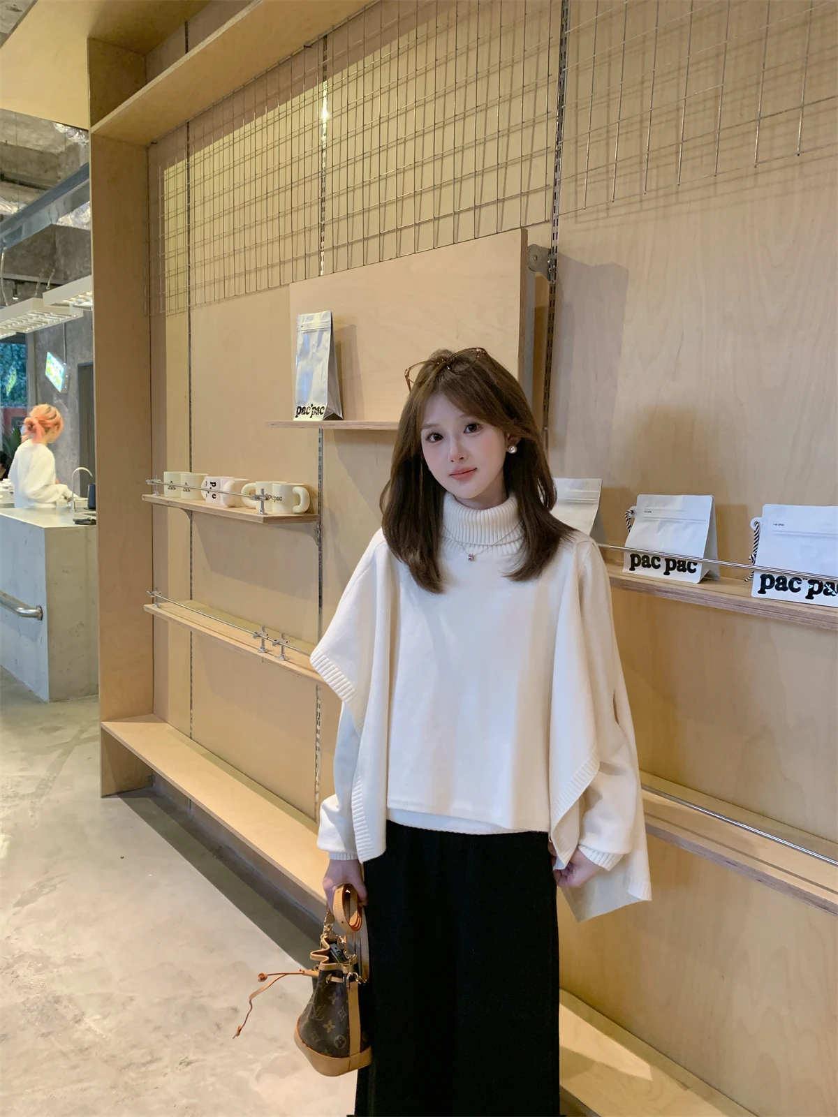 

Комплект из двух предметов FUGUI RICH: свитер с высоким воротом и брюки для женщин, осенне-зимний модный комплект из полиэстера