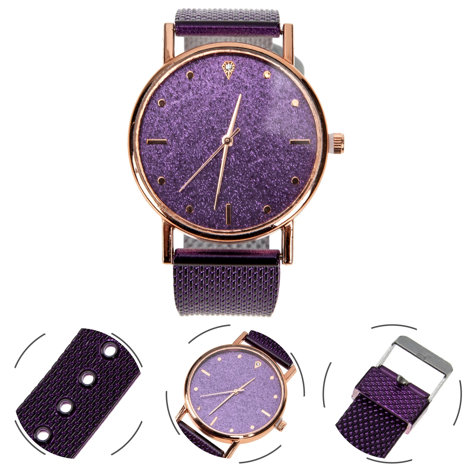 

Female Quartz Watch Portable Lightweight Business Leisure Wear Skinfriendly Comfortable Awesome Gift for Loved Ones