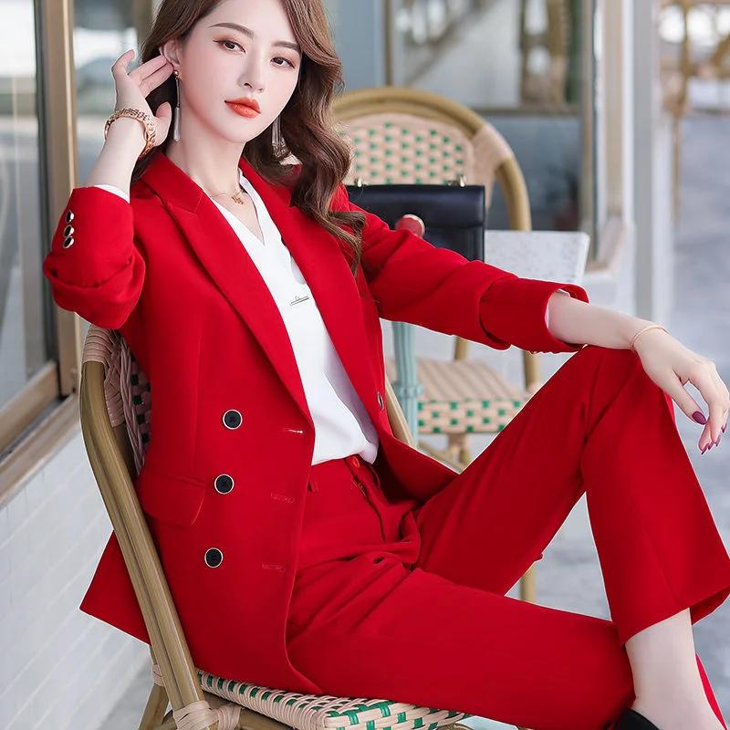 temperament Fashion small female spring and autumn new casual western style host formal wear business suit