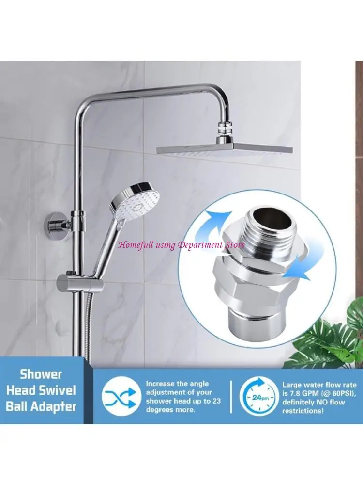 

Durability Brasses Universals Shower Swivels Joint 360 Degree Adjustable Flows Simple Assembly Water Efficient