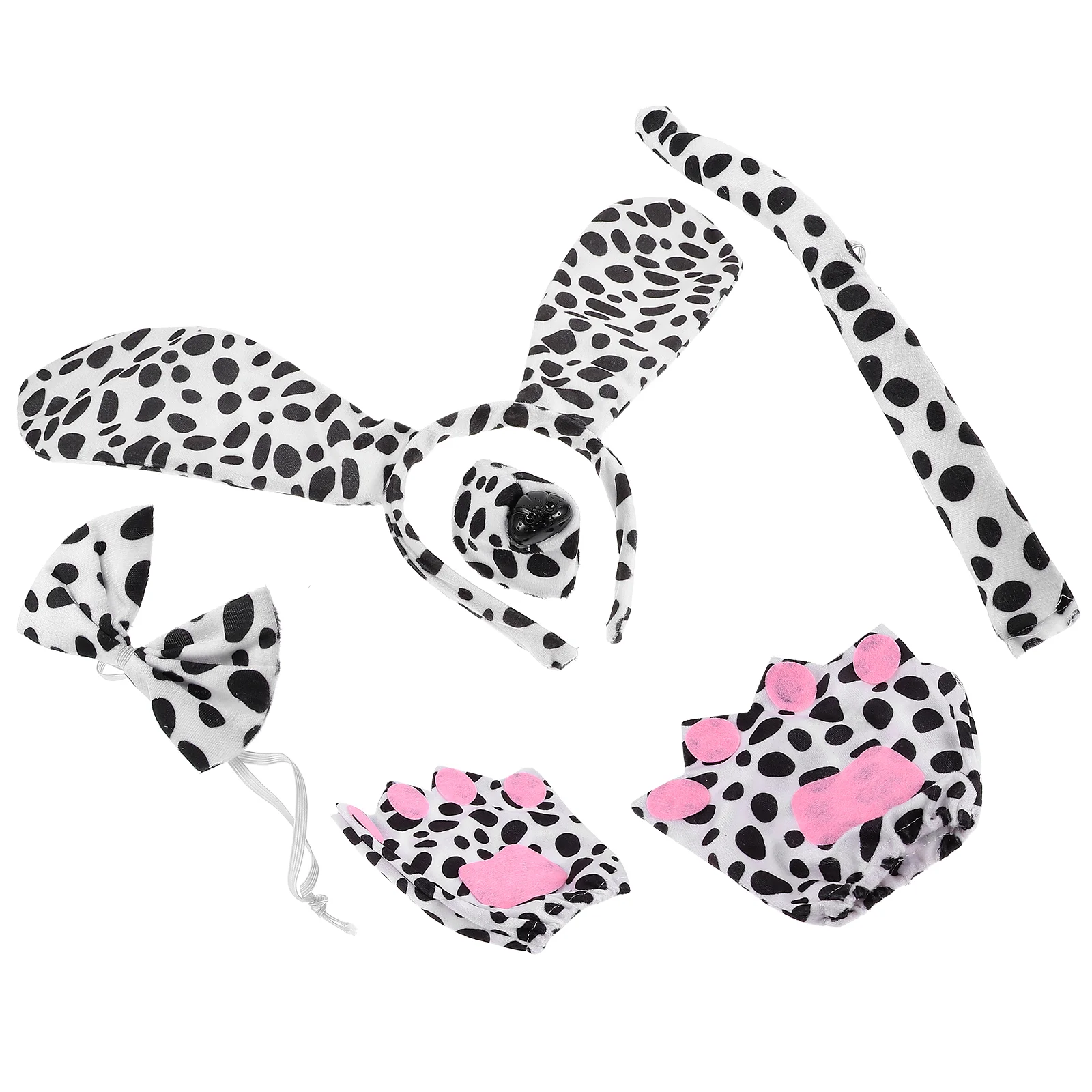 Fascia per bassotto Set naso dalmata Orecchie Costume da cane per ragazzi Bambini Coda Vesti costumi Spot