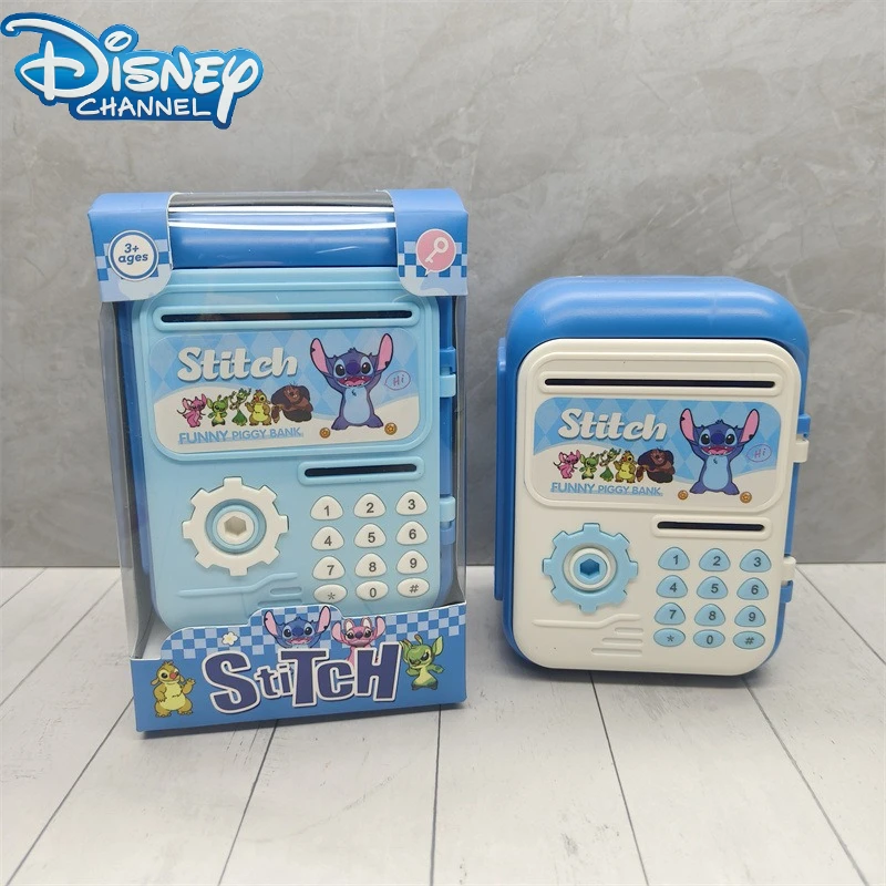 

Disney Lilo and Stitch Piggy Bank for Kids Cute Anime Peripheral Ornaments Money Box Coin Safe Funny Toys Birthday Gifts