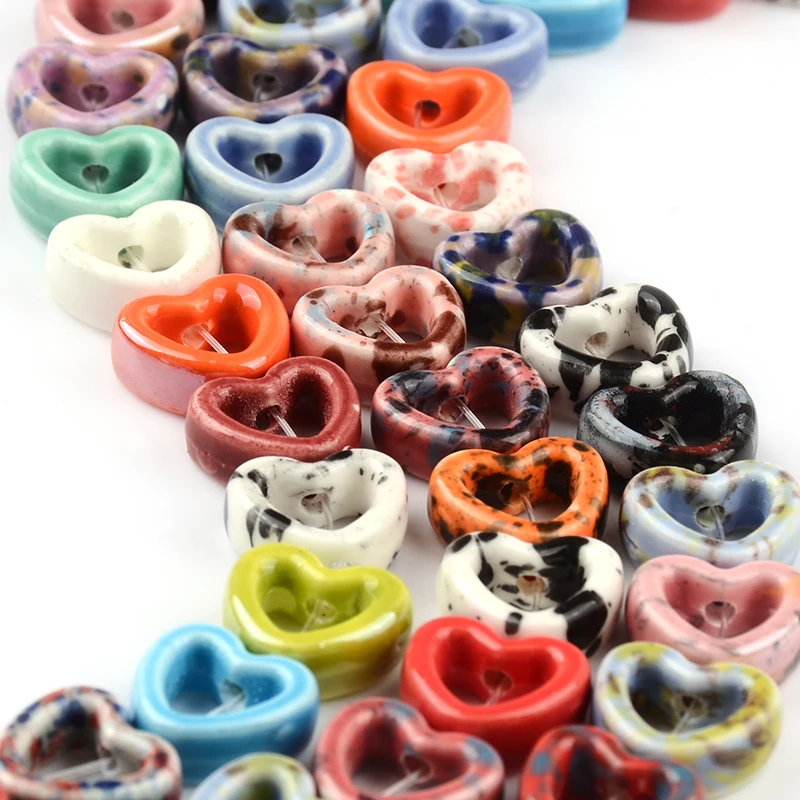 A variety of mixed ceramic beads Solid Color DIY Loose Porcelain Beads For Jewelry Making Bracelets Accessories 45 Colors