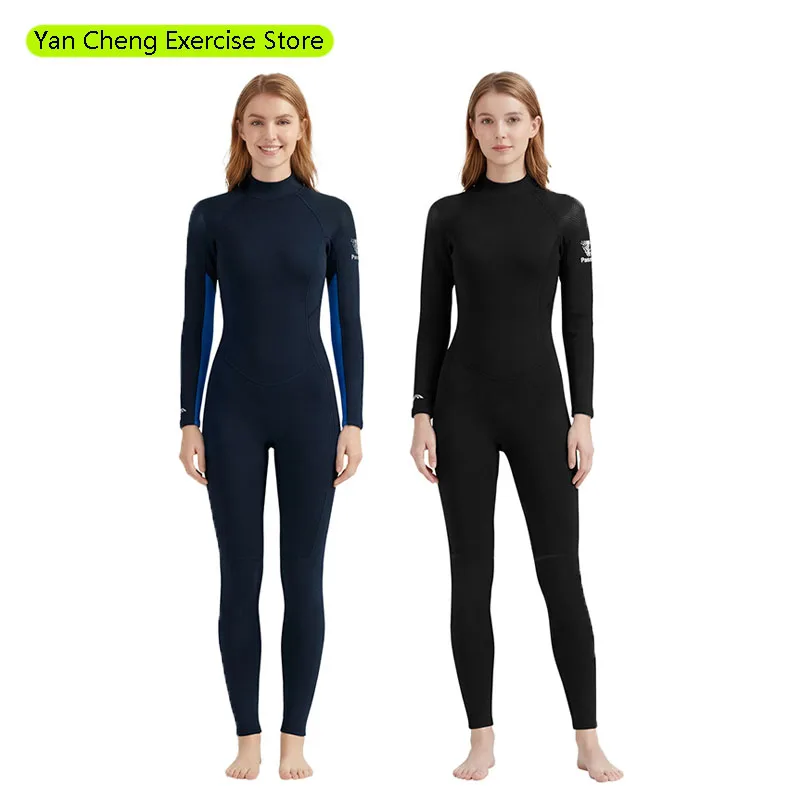 new-women's-3mm-diving-suit-full-body-swimwear-winter-keep-warm-neoprene-wetsuit-back-zip-free-diving-surfing-long-sleeve-suit