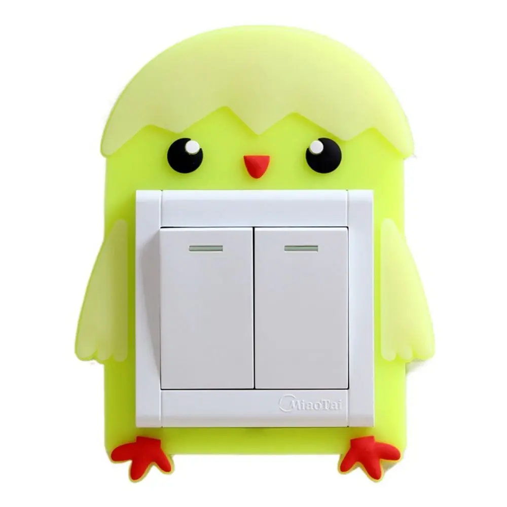 

Dust Protective Silicone Switch Sticker Fruit Animal Luminous Switch Cover Transportation Silicone Decoration Stickers Home