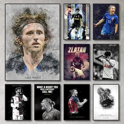 Modric Zlatan Football Star Art Poster Popular Figure Painting Wall Art Canvas Painting for Living Room Home Decoration