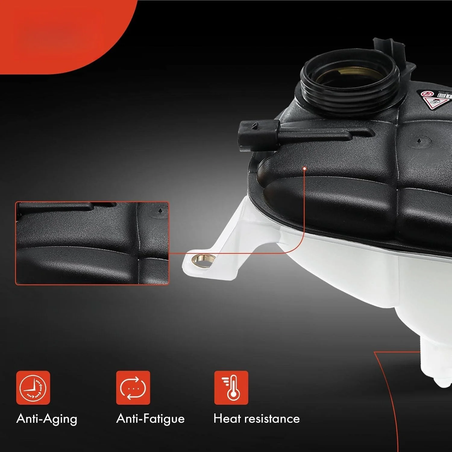 Coolant Overflow Recovery Reservoir Tank  For Benz ML320, ML350, ML450, ML500, ML550, ML63 AMG, SLS AMG - Front Side, 1645000049 view 3