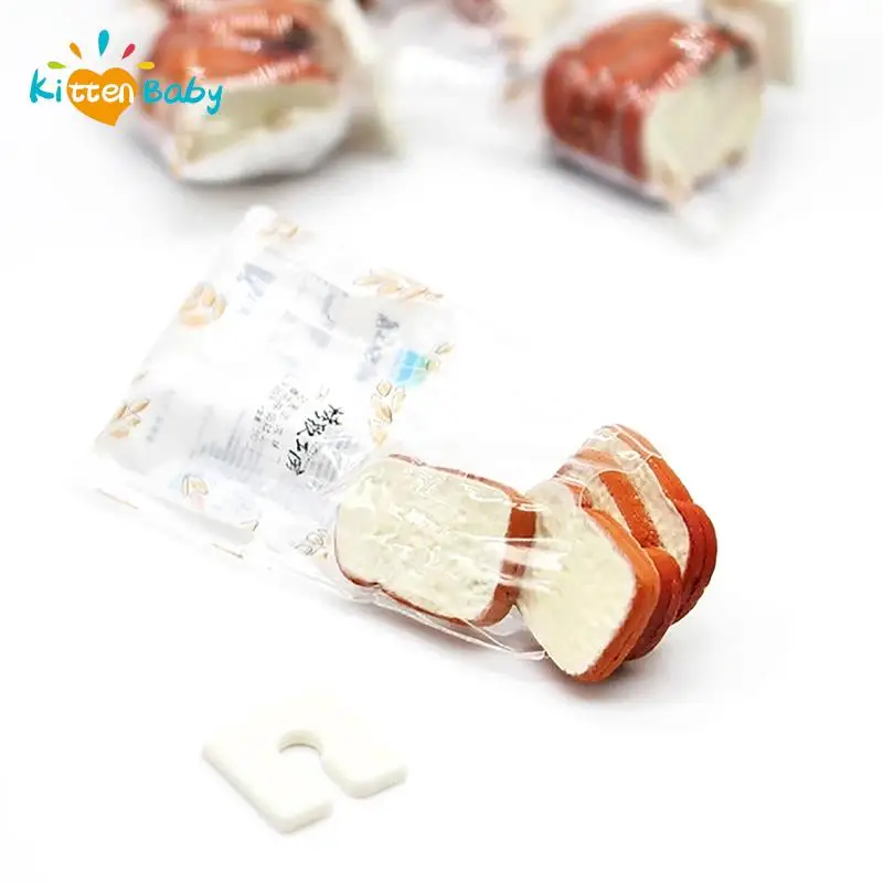 1Bag Creative New 1:12 Dollhouse Miniature Toast Bread Candy Kitchen Food Model For Doll House Decor Kids Pretend Play Toys