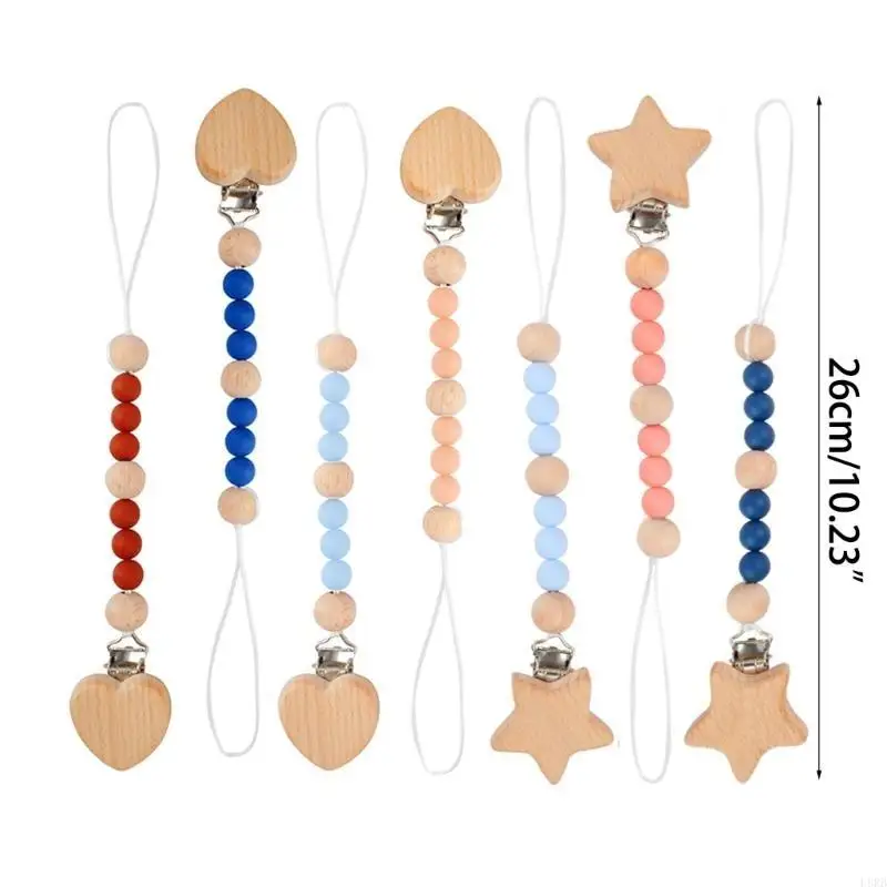 مشبك مهديء للأطفال، سلسلة مصاصة مضادة للسقوط من السيليكون، حامل معلق للحلمة L8RB