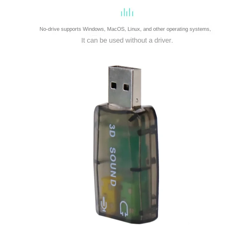 USB esterno portatile a jack per cuffie con microfono da 3,5 mm Cuffie stereo Adattatore audio per scheda audio 3D Nuova interfaccia per altoparlante per laptop