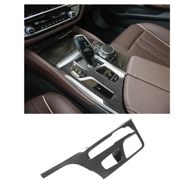 

Carbon Fiber Car Center Console Gear Shift Panel Frame Covers for BMW 5 Series G30 2017-2023 Trim Stickers Accessories