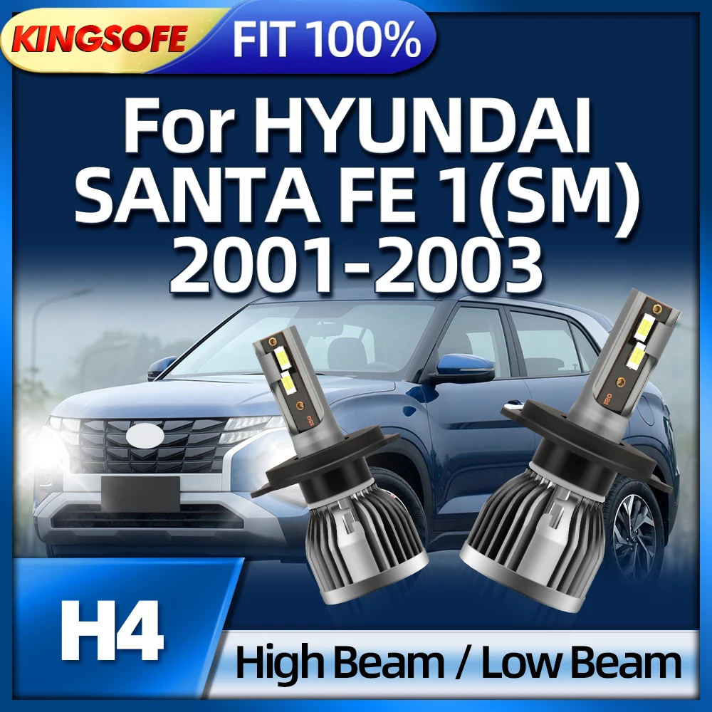 

KINGSOFE LED Car Light H4 Headlight Bulb Auto Lamp High Power 130W For HYUNDAI SANTA FE 1 SM 2001 2002 2003