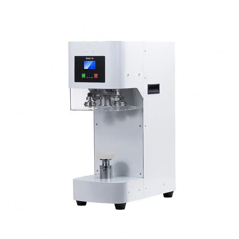 TEBAK Commercial Automatic Plastic Custom Beverage Jar Bottle Beer Bubble Tea Intelligent Cans Seamer Sealing Canning Machine