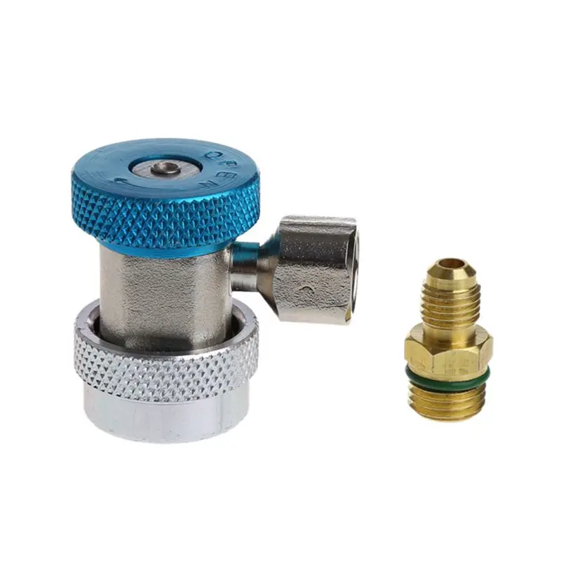 Exquisite 4Pcs Car Auto Freon R134A H/L Quick Coupler Adapters Air Conditioning Refrigerant Adjustable A/C Manifold Gauge