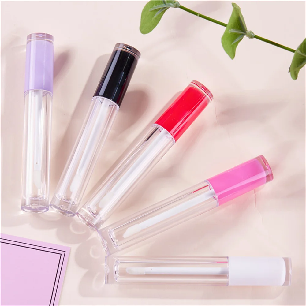 5ml Empty Lip Gloss Tube Plastic Lip Glaze Tube Refillable Bottle DIY Lip Balm Sample Bottle Liquid Lipstick Packaging Container