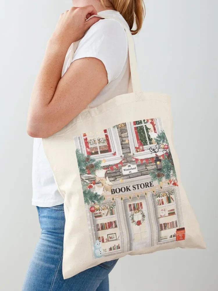 Christmas Bookstore Tote Bag Candy bags university shopper bag reusable shopping bag bags for women