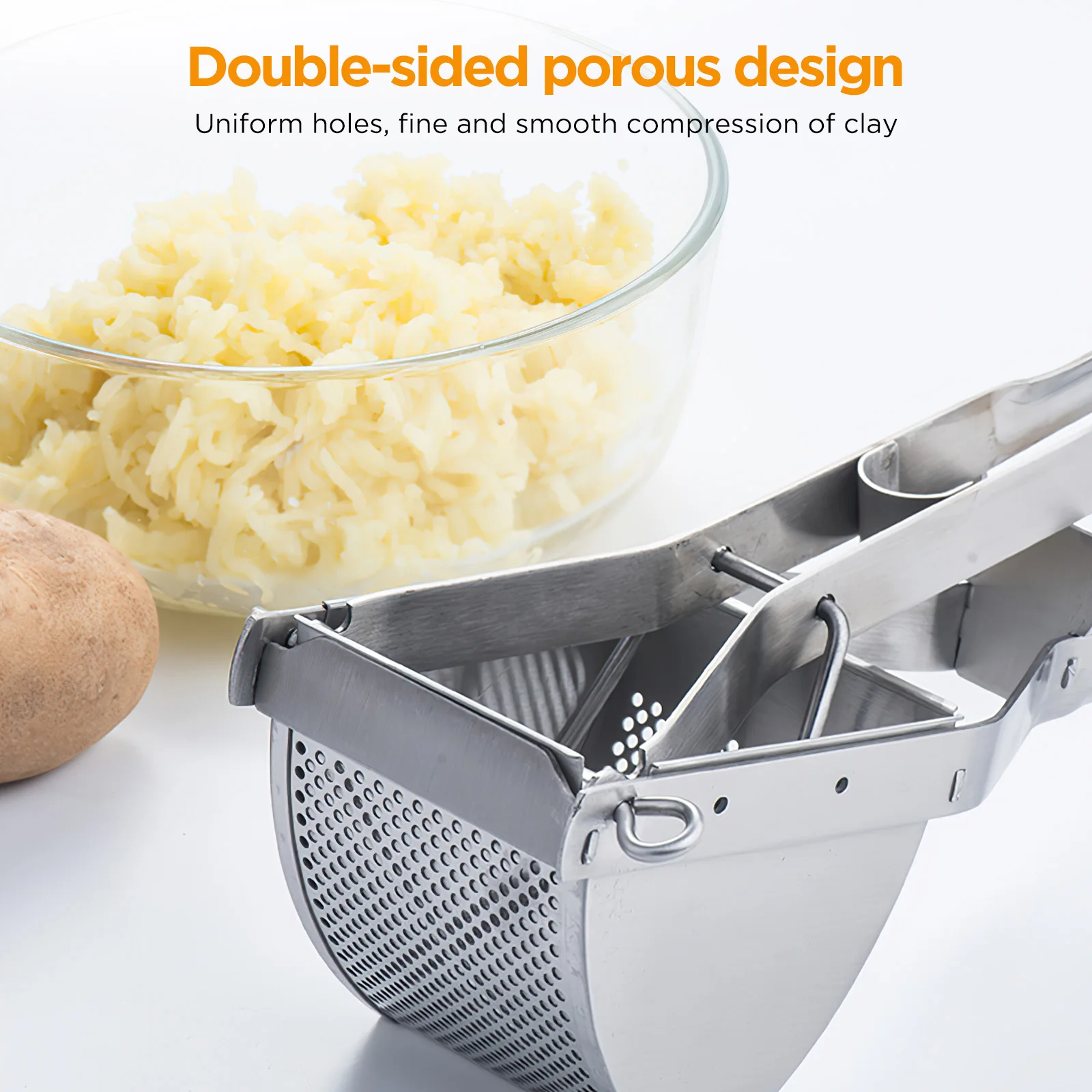 

Stainless Steel Manual Potato ricer Press Pumpkin Masher Fruit Squeezer Multipurpose Baby Food Supplement Tool Kitchen Gadgets