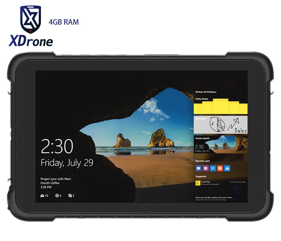 Asli K86H Kasar Windows Mobil Tablet PC 4GB RAM 64GB ROM IP67 Tahan Air Tahan Guncangan 8 Inch Quad Core OTG 4G GNSS Ublox GPS