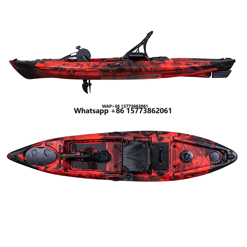 

Каяк LSF Classic 12FT с одной педалью для водных развлечений, изготовленный из материала HDPE