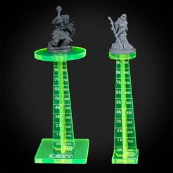 DND Flight Stand Set of 2, Fluorescent Acrylic Combat Tiers and Risers Flying Miniatures Height Platforms