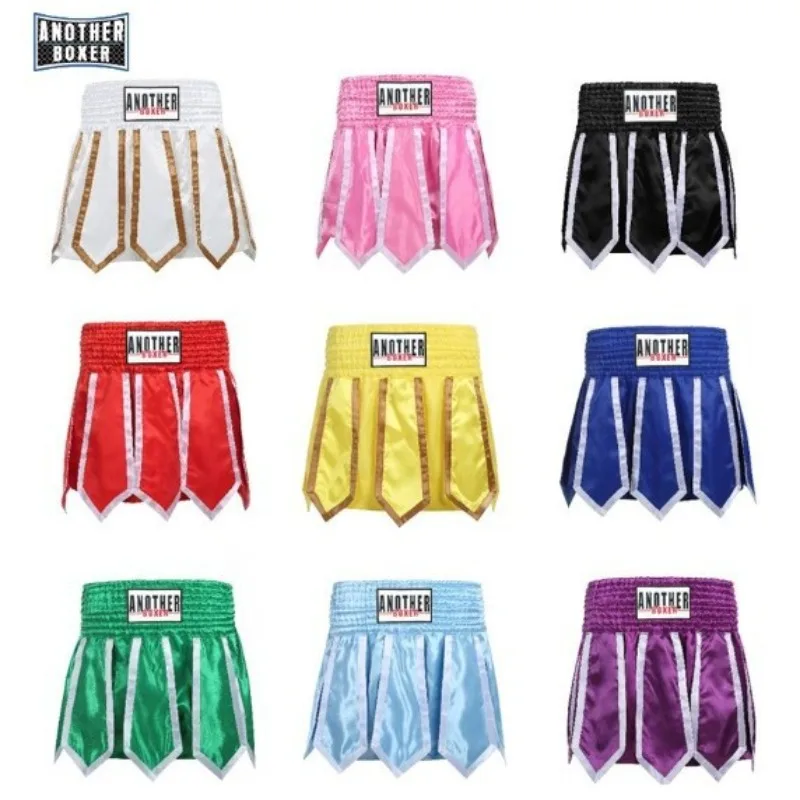 Lotus Fighting Shorts with Ribbon Style Sanda Fighting Muay Thai Pants Boxing Training