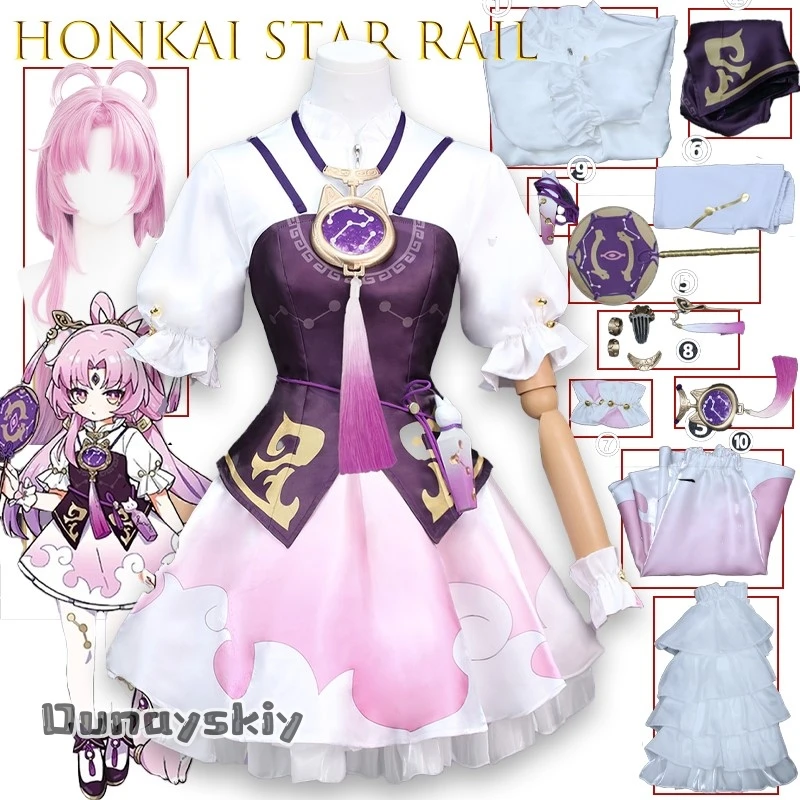 

{NinoNiko}BHonkai Star Rail Fu Xuan Little Cutie Cosplay Costume Game Anime Full Set Outfit Halloween Role Play Kawaii Christmas
