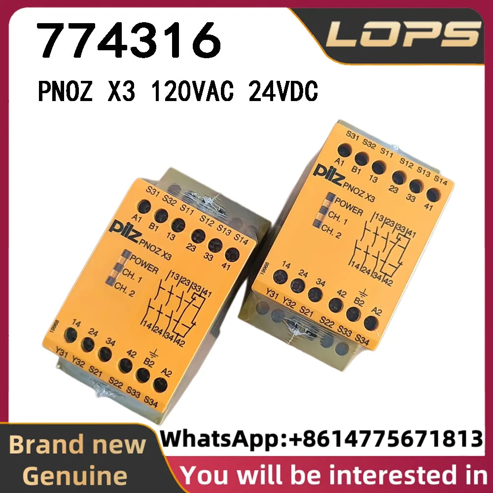 PNOZ X3 120VAC 24VDC Pilz 774316 safety relay, brand new original genuine, large quantity in stock, welcome to inquire