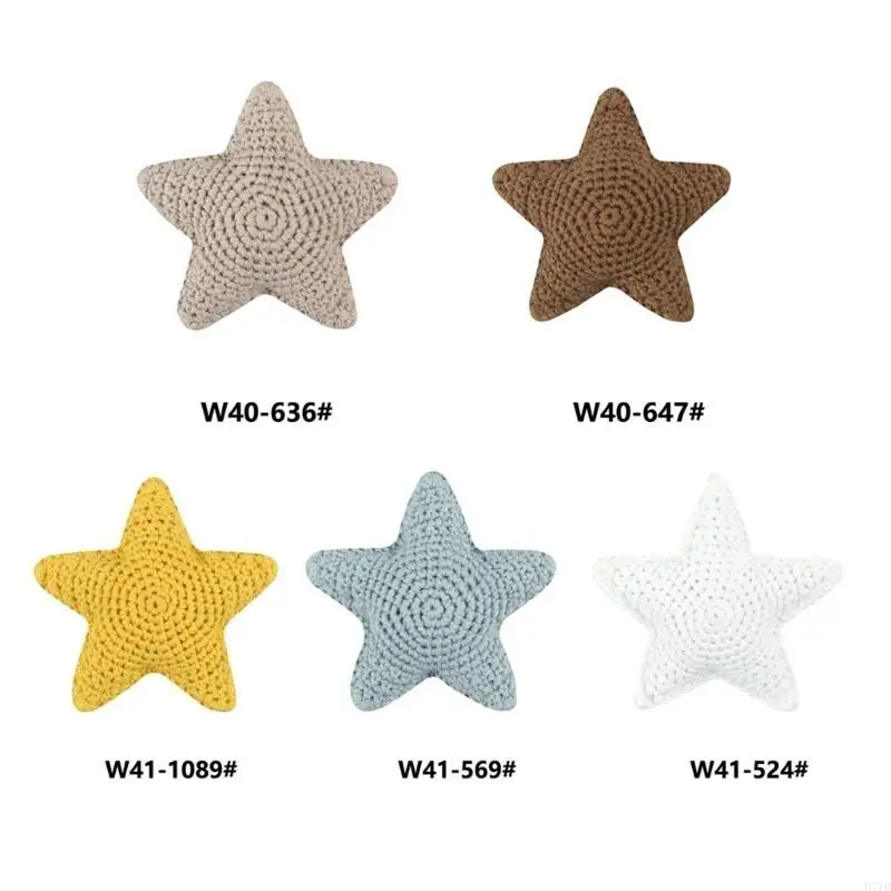 

D7YD Crochet Bead Pacifier Clip DIY Accessories Star Rattle Soother Baby Photo Props