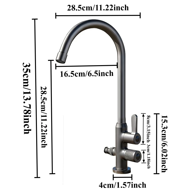 صنبور نحاسي بالكامل للاستخدام الخارجي ثنائي الغرض تبريد فردي مضاد للتجميد لغسيل السيارات/الري في الفناء/الحديقة/الشرفة/المطبخ
