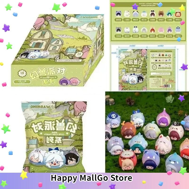 Heiße Genshin Impact Blind Box Furina Mini Anime-Figur Spiel Überraschungsbox Q-Version Kamisato Figuren Puppen Schreibtisch-Deko Spielzeug Geschenke