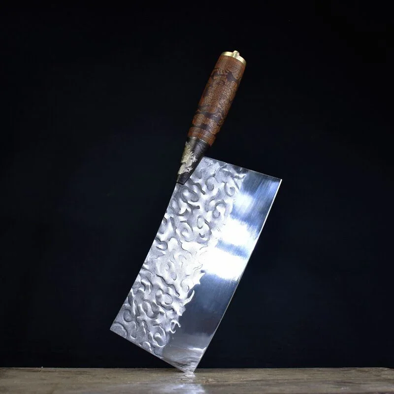 

Longquan ghost hand-made old hand-forged kitchen knife chef slicer slicer meat cutting knife cutting knife dual purpose