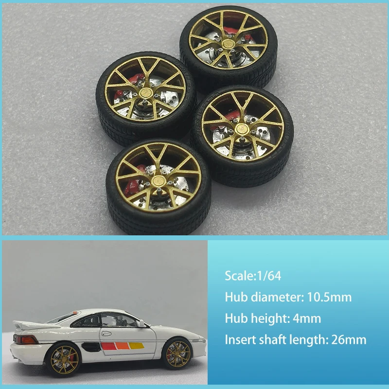 New 1:64 Car Model Modified Wheel Hub Diameter 10.5mm Resin Static Tire Accessories view 2