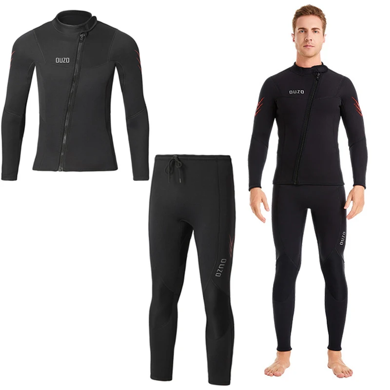 

Diving Suit 3MM Men Wetsuit Neoprene Underwater Kitesurf Surf Surfing Spearfishing Jacket Pants Triathlon Wetsuit