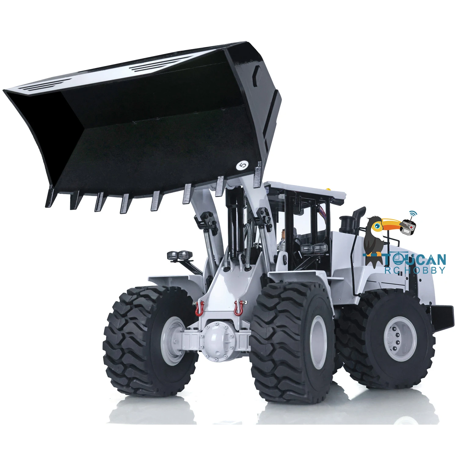 XDRC WA470 RC Hydraulic Loader 1/14 Scale Metal Car Truck Toy ESC Motor Servo Lights Refitted 980L Model Toys TH18404