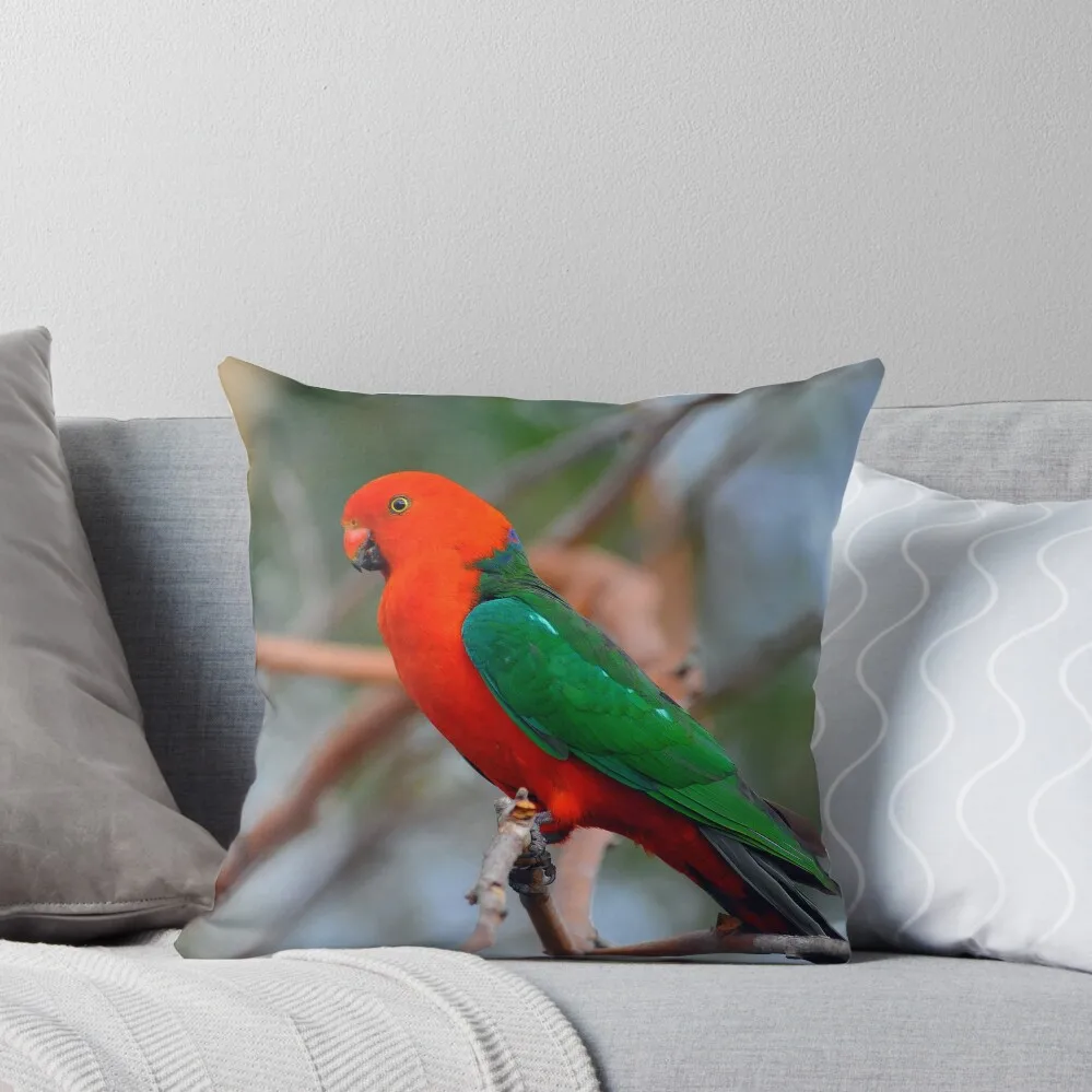 

Male King Parrot. Brisbane, Queensland, Australia. (6) Throw Pillow Christmas Pillowcase Cushions pillow