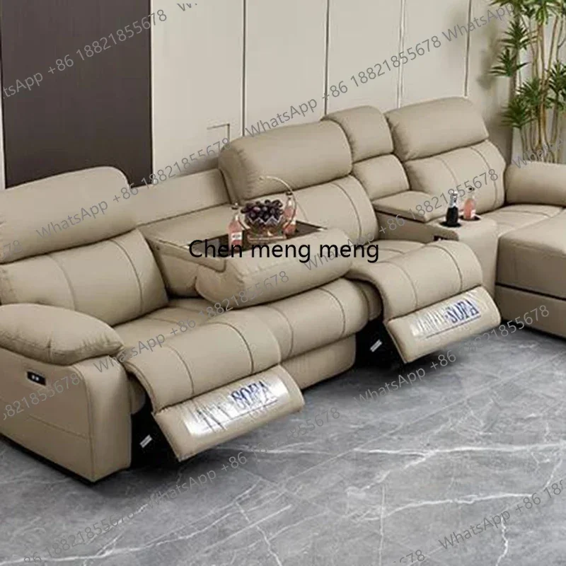 

D182 Modern Italian Living Room Sofas Modular Electric Recliner Sofa Bed Multi-functional Leather Minimalist Divano Room Furnit