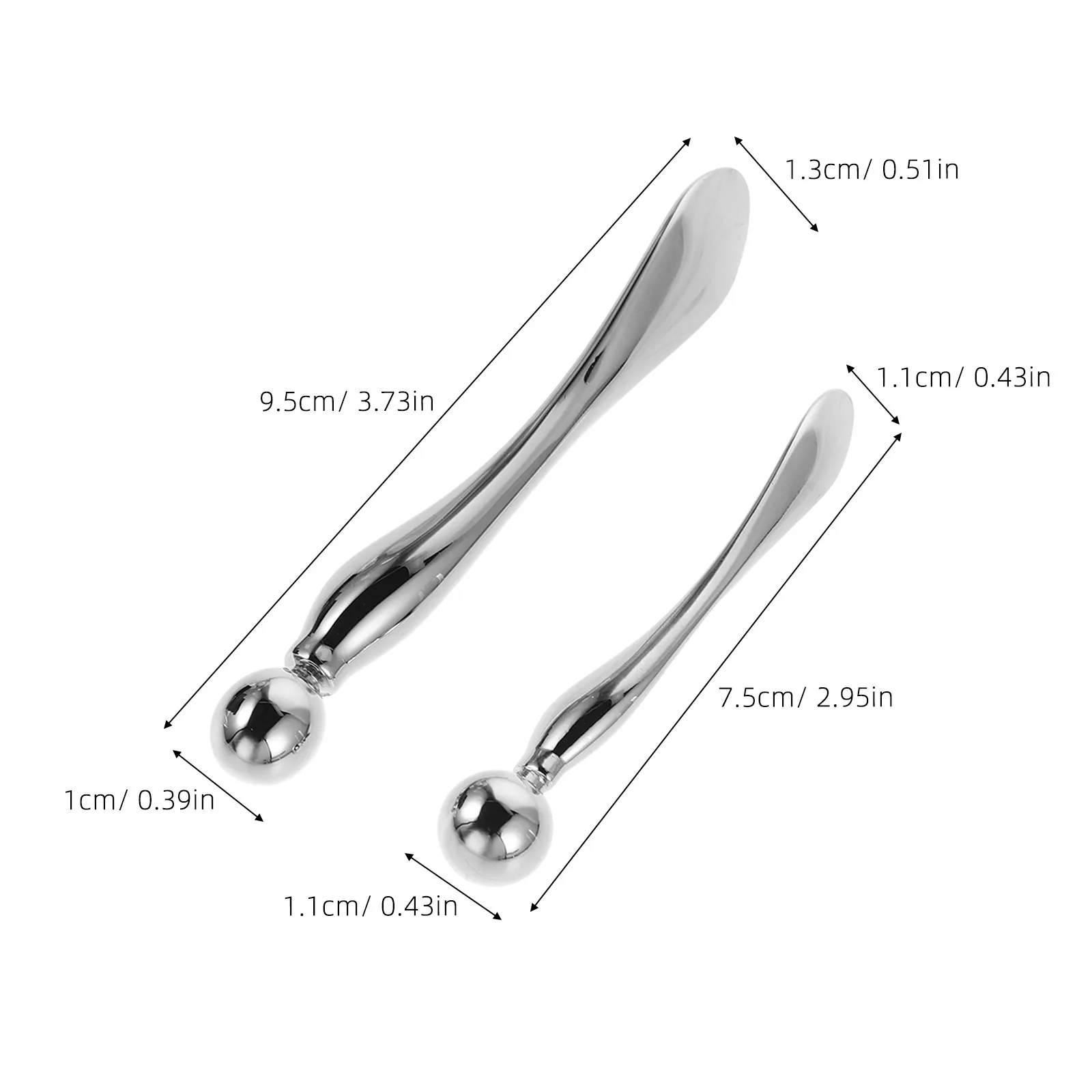 2Pcs Metal Eye Cream Massage Stick Under Eye Roller Facial Massager Beauty Tool Face Cream Spoon Applicator Travel Skincare view 6