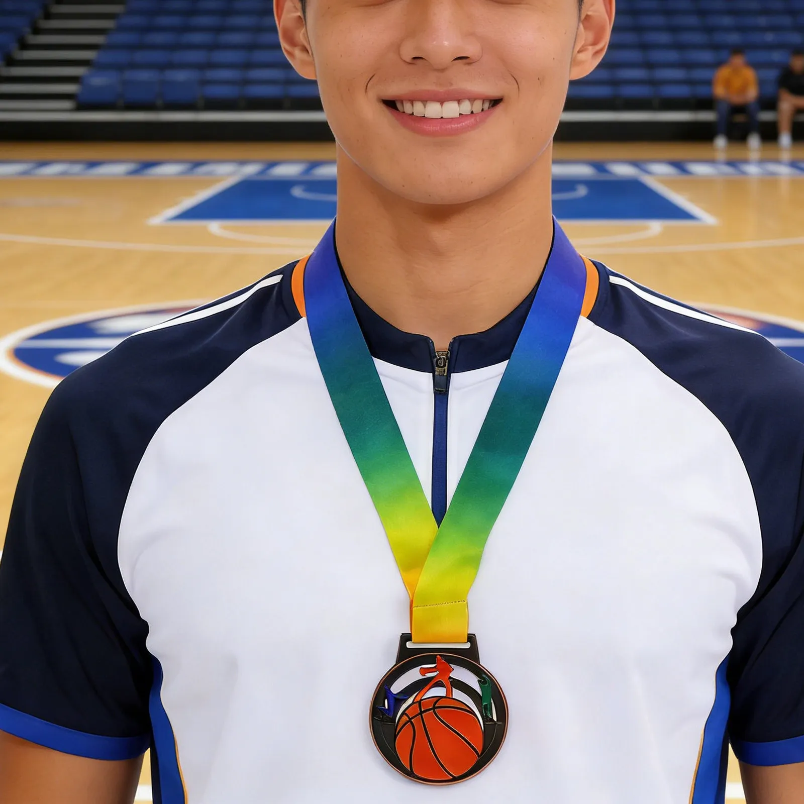 

3Pcs School Sports Award Medals Basketball Gold Silver Bronze Metal Championship Prizes for Kids Basketball Tournament Event
