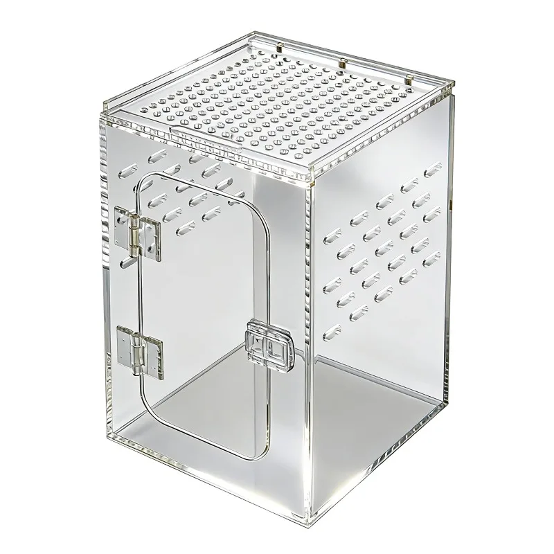 Superior Transparent Acrylic Terrarium Ventilated Breeding Box Reptile Tree Dwelling Box Arboreal Setting Desert Landscape Pet